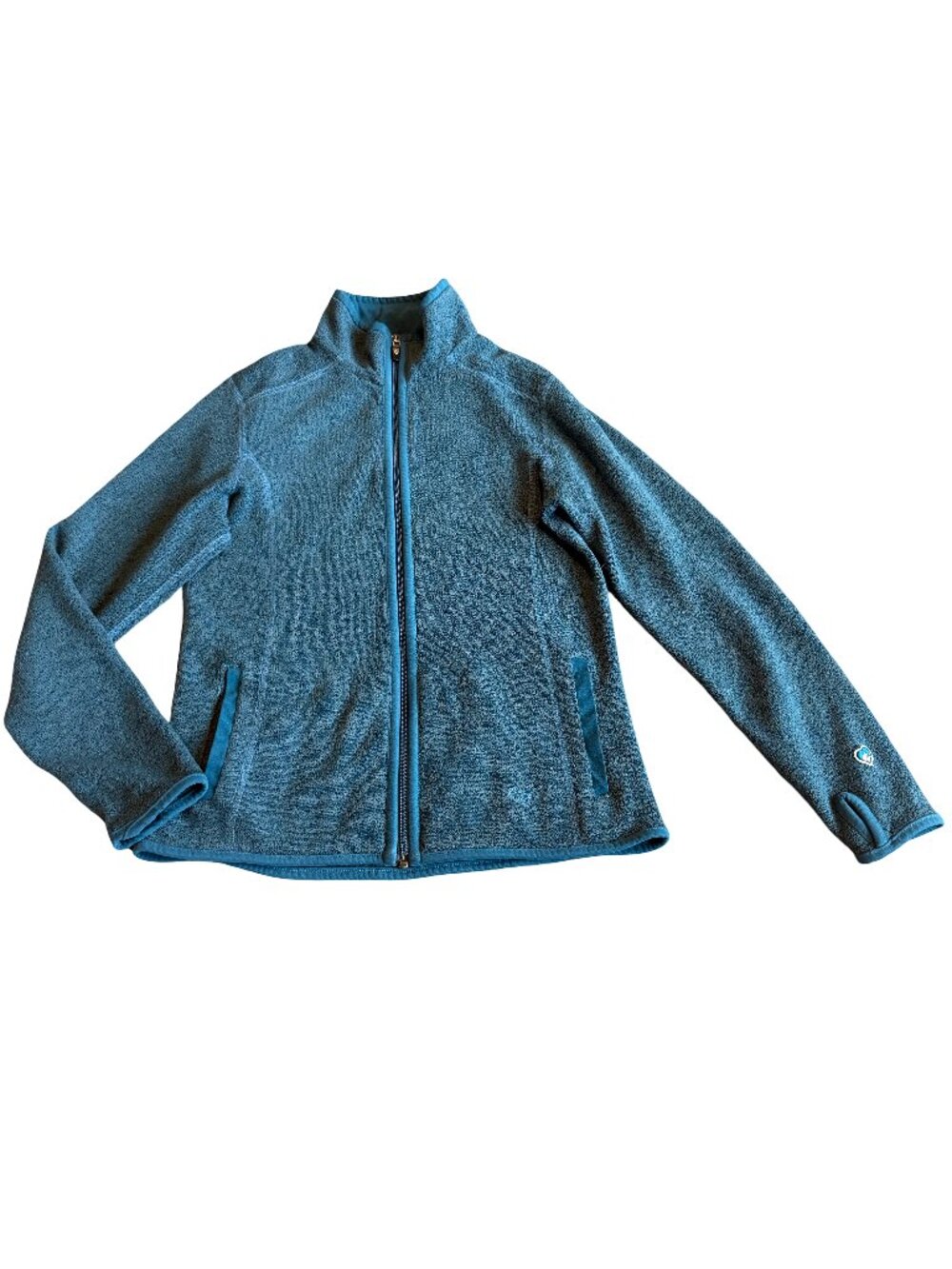 Kuhl Alfpaca Fleece Jacket Full Zip Cozy Warm Teal Sweater Layering Size Small